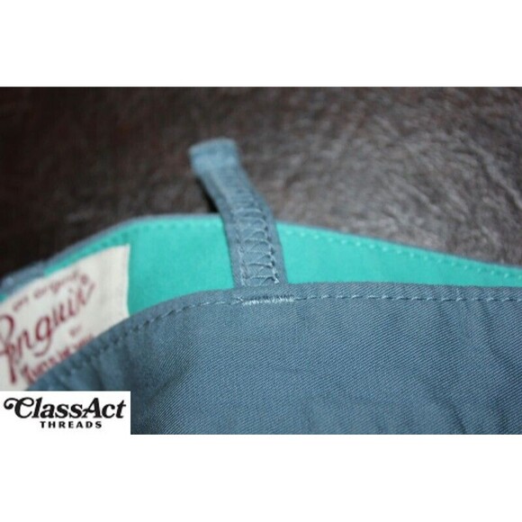 Penguin Pants Mens Blue Cotton Flat Fronts Tag Sz 32X34 ( 32"X28") - Picture 2 of 9